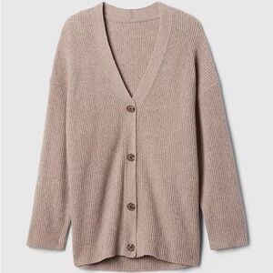 CashSoft Shaker-Stitch Boyfriend Cardigan